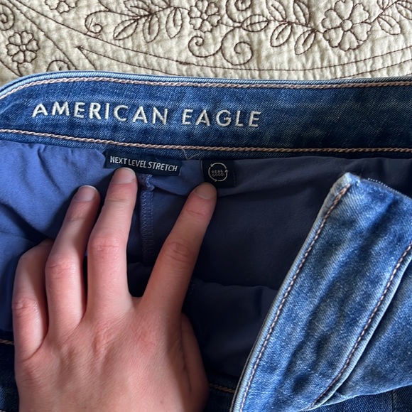 AE Next Level High Waisted Denim Skort - Picture 3 of 8